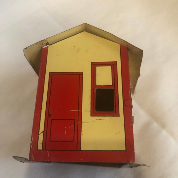 Gilbert Erector Metal Tin Red House/Shed Toy Set Piece Building Part Vintage - Picture 12 of 15